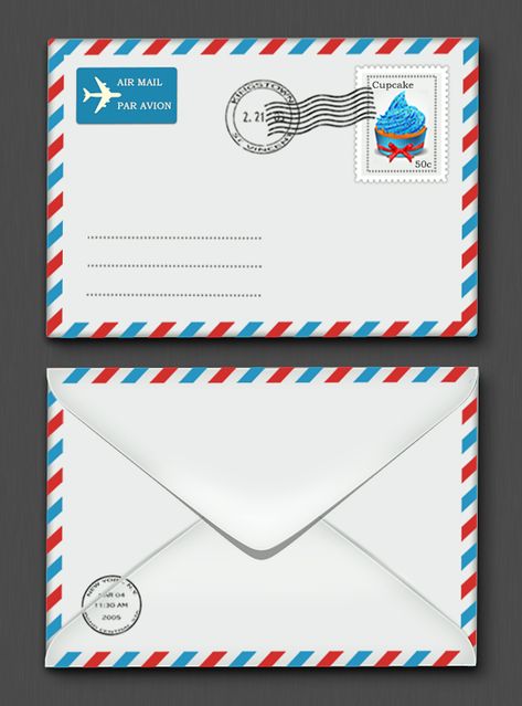 Create a Photorealistic Letter Envelope in Photoshop Airmail Envelopes Printable, Letters Envelope, Photo Book Cover, Airmail Envelopes, Design In Photoshop, Geek Diy, Community Helpers Preschool, طابع بريدي, Letter Envelope