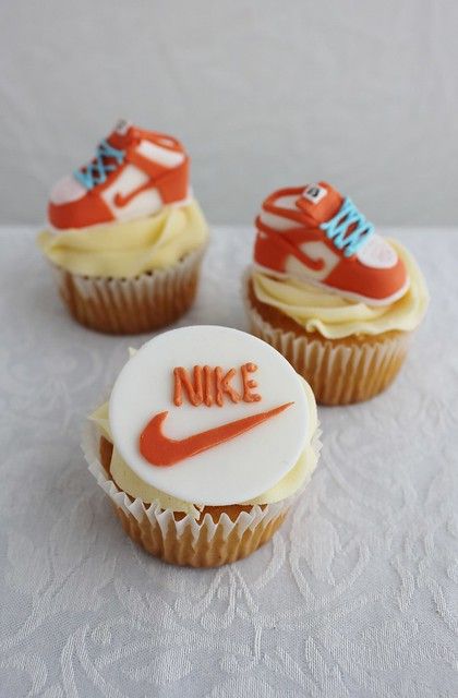 Nike Shoe Cupcakes | Nike, kicks, sneakers, shoes, cupcakes,… | Flickr Nike Cupcakes, Nike Cake, Shoe Cupcakes, Sneakerhead Room, Nike Shoe, Creative Birthday Cakes, Cute Birthday Cakes, Take The Cake, Cute Desserts