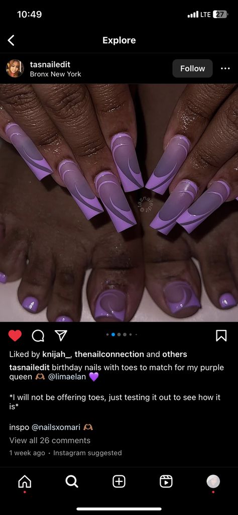 Purple Fairy Nails, Nails Purple And Silver, Birthday Nails Purple, Purple Nail Design, Light Purple Nails, Fairy Nails, Pisces Birthday, Purple Fairy, Nails Coffin Short