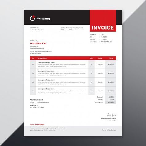 Invoice Design Template Free, Graphic Design Invoice, Invoice Template Free Download, Design Invoice Template, Free Invoice Template, Bill Format, Design Invoice, Quotation Format, Invoice Format