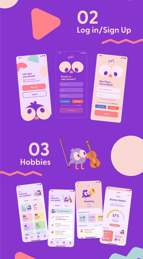 Hobby Tracker, Illustration Types, Kids App Design, To Do App, Saving App, App Design Layout, Ux App Design, Cute App, Break Time