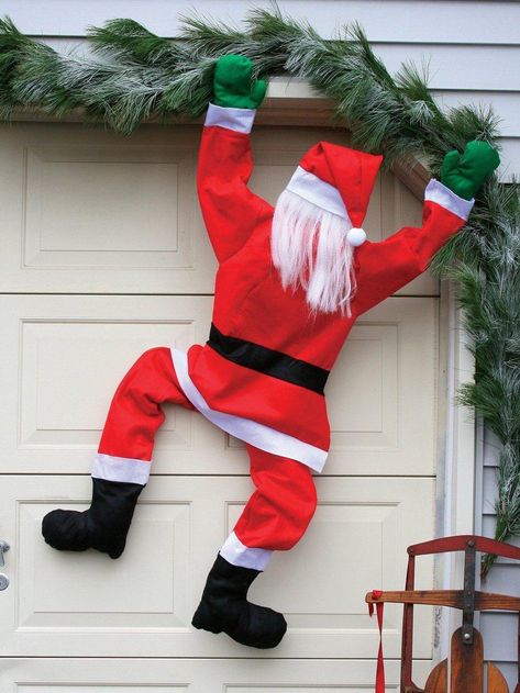 Outdoor Christmas Diy, Santa Claus Decorations, Santa Decorations, Christmas Door Decorations, Christmas Door, Christmas Deco, Outdoor Christmas Decorations, Christmas Joy, Christmas Projects