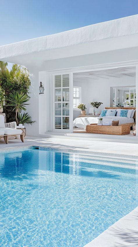 Explore stylish pool house designs with bedrooms! Perfect for guests or relaxing, these ideas combine luxury and practicality for the ultimate retreat. Pool House With Bedroom, Indoor Water Features, Pool House Designs, House Blend, Building A Pool, Spa Retreat, Cost To Build, Eco Friendly Design, Beach Living