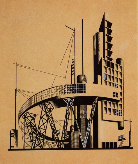 Iakov Chernikhov | Arkhitekturnye Fantazii... - MEGAESTRUCTURAS Constructivism Architecture, Russian Constructivism, College Architecture, Architecture Blueprints, Brutalism Architecture, 4k Wallpaper For Mobile, Blue Sky Clouds, Russian Architecture, Architecture Sketchbook