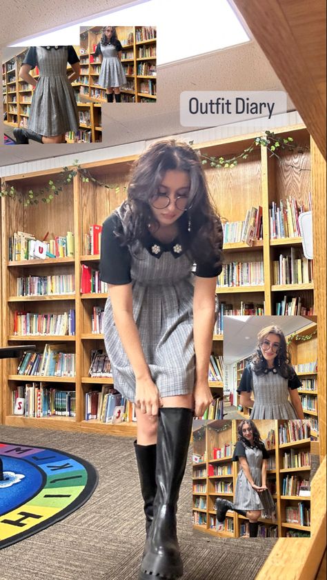 Library Assistant Outfit, Librarian Costume, Librarian Outfit, Library Job, Librarian Aesthetic, Elementary Librarian, Ashley Gray, Librarian Chic, Academia Outfits