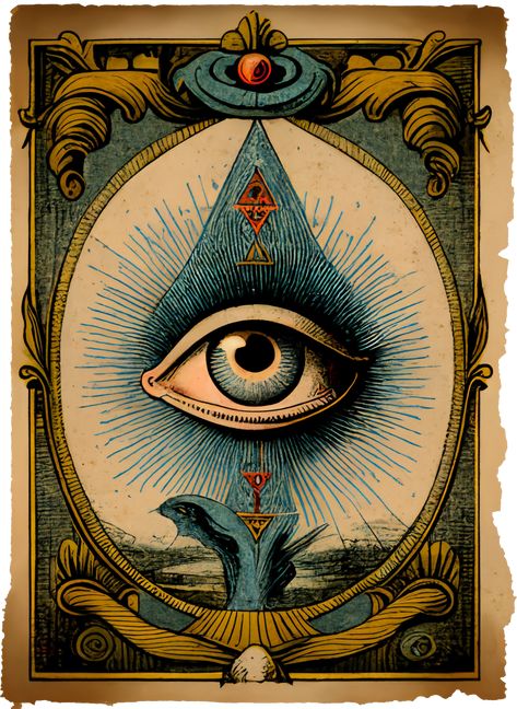 Symbols Of Enlightenment, Alchemy Illustration Art, Illusion Magic Art, Vintage Occult Art, Hermeticism Art, Astrology Illustration Design, Occult Graphic Design, Tarot Graphic Design, Christian Esotericism