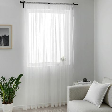 White Voile Curtains, Sheer Curtains Bedroom, Boy And Girl Shared Bedroom, Design Ložnic, Stairs Window, Small Window Curtains, White Sheer Curtains, Net Curtains, Voile Curtains