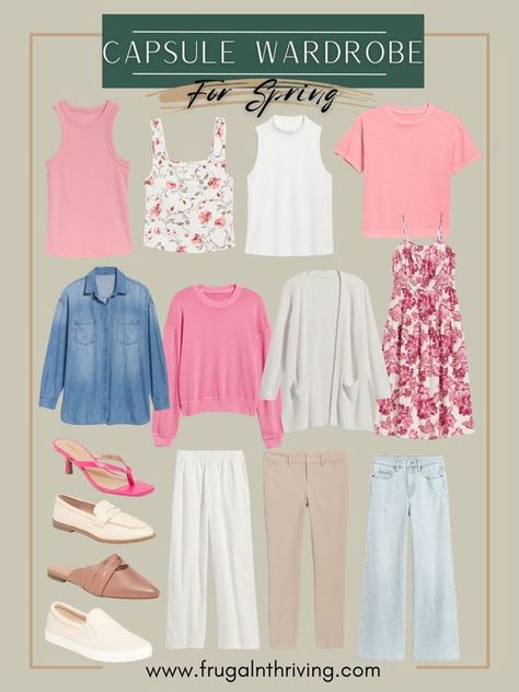 Grandmillenial Capsule Wardrobe, Spring 2024 Wardrobe Capsule, Spring Wardrobe 2024, Capsule Wardrobe 2024 Spring, Spring Capsule Wardrobe 2024, Pastel Capsule Wardrobe, Spring Fashion Over 50, Light Spring Capsule Wardrobe, Pink Capsule Wardrobe