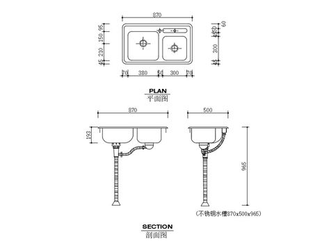 Kitchen Sink Details In AutoCAD File - Cadbull Kitchen Sink Dimensions, Floor Plan Symbols, Free Standing Sink, 3d Kitchen Design, Urban Design Concept, Section Drawing, Kitchen Drawing, Kitchen Stainless Steel, Kitchen Layout Plans