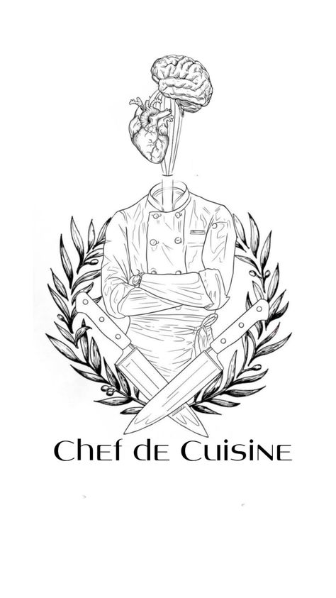 Minimalist Chef Tattoo, Chef Tatoos Culinary Tattoos, Chef Knife Tattoo, Alien Iphone Wallpaper, Culinary Tattoos, Chef Tattoo, Kiss Tattoos, Food Tattoos, Knife Tattoo