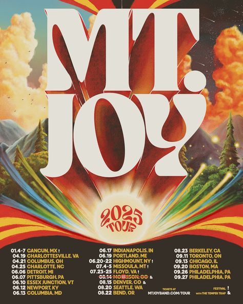 11+ Mt. Joy Presale Codes 2025 🔒Grab now - https://presalecodefinder.com/mt-joy-presale-code/ @mtjoyband #presalecode #presalecodefinder Mt Joy Poster, Joy Poster, Vision Board Night, Mt Joy, The Temper Trap, Board Night, Sell Out, Wall Ideas, Music Lovers