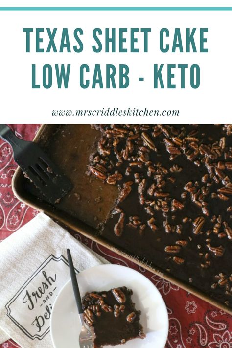 Keto Texas Sheet Cake, Ketogenic Desserts, Texas Sheet Cake, Gluten Free Egg Free, Keto Cake, Trim Healthy Mama Recipes, Thm Desserts, Sheet Cake Recipes, Low Carb Eating