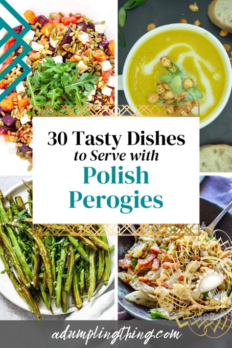 What to Serve with Perogies: 30 Tasty Sides to Try! Perogie Side Dishes, Perogies Side Dish, What To Eat With Perogies, Polish Perogies, Broccoli Salad With Raisins, Winter Squash Soup, Perogies Recipe, Pierogi Recipe, Pickled Cabbage