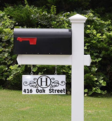 Mailbox Address Sign, Double Sided, Mailbox, Address Plaque, Address Sign, Personalized Mailbox Sign by TackittWoodWorks on Etsy House Number Decals, Mailbox Numbers Vinyl, Mailbox Flowers, Address Decals, Mailbox Decal, Mailbox Stickers, Custom Mailbox, Personalized Mailbox, Mailbox Ideas