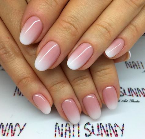 Oval Nail Ombre, Boomer Nails Color, Baby Bomernails, Short Baby Boomer Nails, Glitter Baby Boomer Nails, Baby Boomer Nails Glitter, Baby Boomer Nails Almond, Baby Boomer Rose, Baby Boomer Nails Color