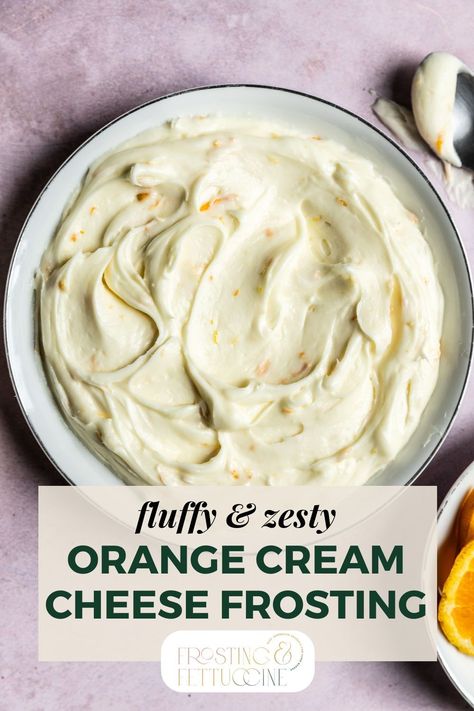 This orange cream cheese frosting recipe is made with fresh orange juice and zest for a super fresh flavor. With just a few simple ingredients, this creamy citrus orange icing comes together in just 5 minutes. It is fluffy and tangy and is the perfect homemade frosting for any kind of orange or citrus cake. Orange Frosting Cake, Orange Frosting Recipe, Orange Cake Icing Recipe, Orange Cream Cheese Frosting Recipes, Cake Cream Cheese Frosting, Orange Cream Frosting, Orange Cream Cheese Frosting, Flavored Buttercream Frosting Recipe, Orange Cake With Cream Cheese Frosting