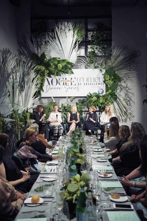 Vogue Event, Empowerment Event, Vogue Living Australia, Vogue Dinner Party, Vogue After Party, Gala Event Ideas, Revolve Influencer Event, Branding Portfolio, Dinner Event