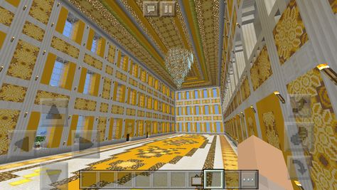 Royal Ballroom, Castle Minecraft, Minecraft Interior, Minecraft Castle, Minecraft Inspiration, Minecraft Stuff, Ideas Minecraft, Minecraft Ideas, Ballroom