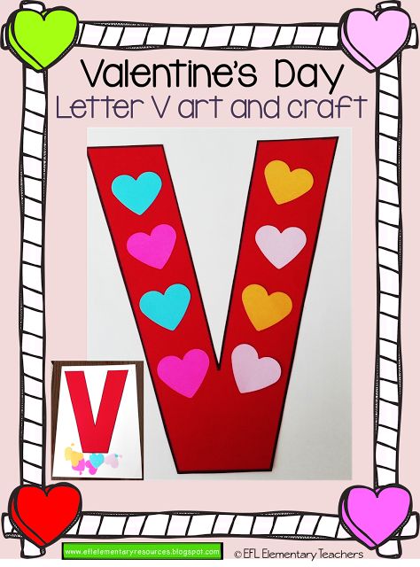 V For Valentine Preschool, V Is For Valentine Preschool, V Is For Valentine, Letter V Crafts, Initial Crafts, February Preschool, Joy School, Preschool Valentine, Preschool Letter Crafts