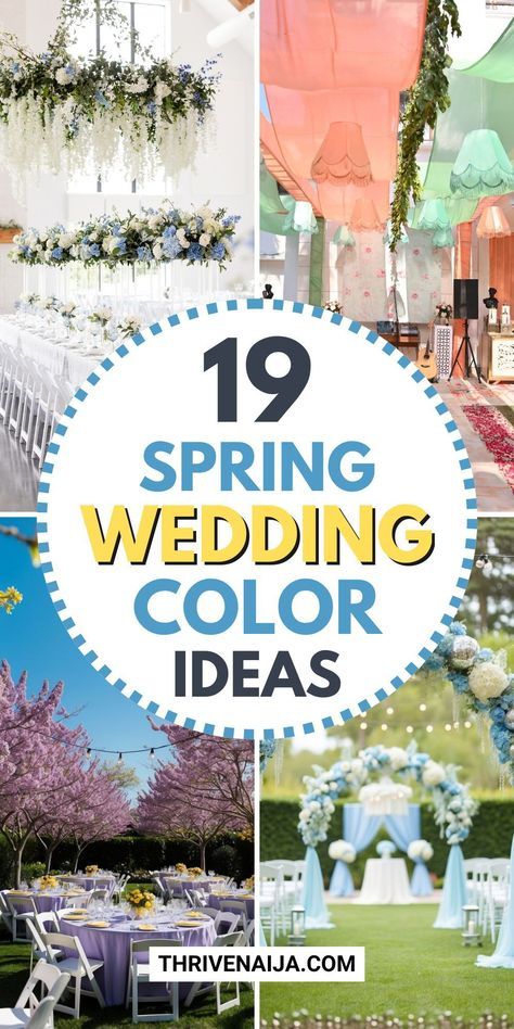 Simple Wedding Color Palette, Wedding Color Schemes Spring 2025, April Wedding Color Schemes, Spring Wedding Colour Schemes, Spring Wedding Colors Schemes Blue, April Wedding Ideas Spring, Spring 2025 Wedding Colors, Wedding Color Spring, Spring Color Wedding Ideas