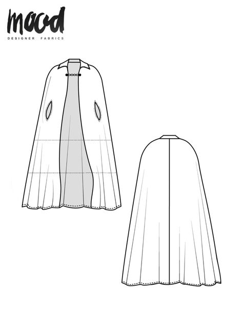 The Updated Winterberry Cape - Free Sewing Pattern - Mood Sewciety Free Costume Sewing Patterns, Sewing Patterns For Men, Mood Patterns, Swimwear Sewing Patterns, Cloak Pattern, Larp Costumes, Cape Pattern Sewing, Mood Sewciety, Dress Sewing Patterns Free