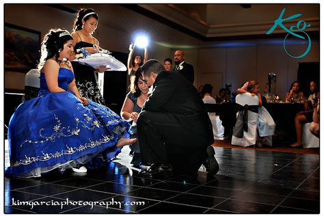 the father assists in the shoe changing ceremony Quinceanera Traditions, Letterpress Wedding Invitation, Letterpress Wedding, The Father, Latin America, Of Ideas, Quinceanera, Letterpress, Wedding Invitation