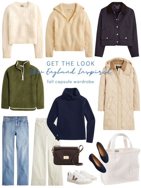 NEW ENGLAND INSPIRED CAPSULE FALL WARDROBE - Beautifully Seaside East Coast Fall Outfits, New England Style Fashion, Capsule Fall Wardrobe, New England Fall Outfits, J Crew Catalog, Jcrew Fall, New England Fashion, Shopping Haul, New England Fall