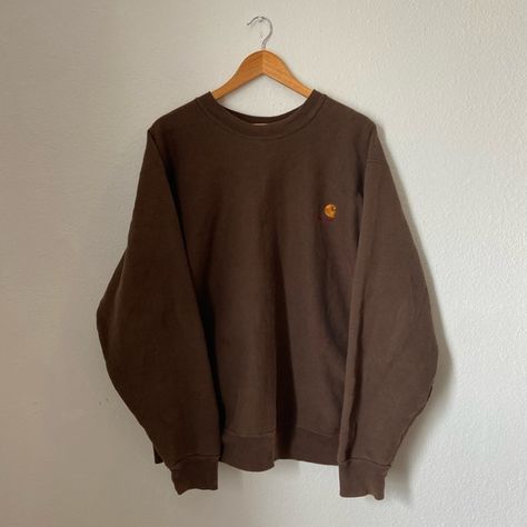 Vintage Carhartt Sweater Brown Carhartt Sweater, Carhartt Vintage, Sweater Brown, Vintage Crewneck, Vintage Carhartt, Brown Sweater, Manchester, Outfit Inspo, Sweatshirts