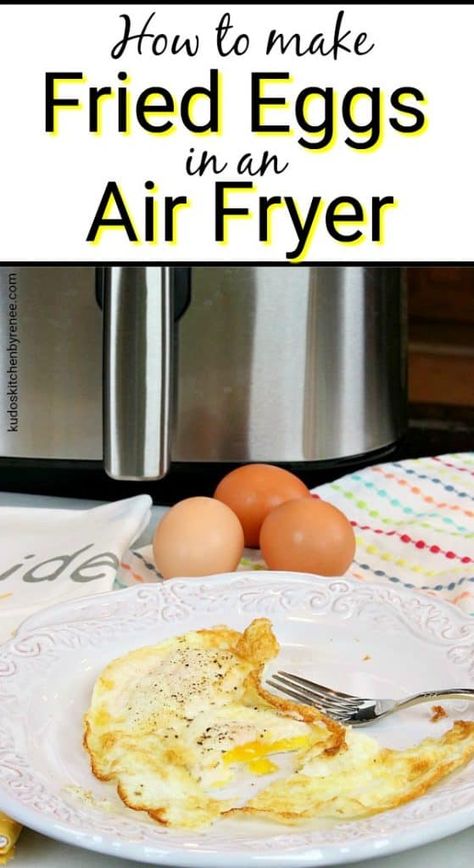 How To Fry Eggs, Airfryer Breakfast, Air Fryer Recipes Breakfast, New Air Fryer Recipes, Ways To Cook Eggs, Air Fryer Cooking Times, Cooks Air Fryer, Over Easy Eggs, Air Fried Food