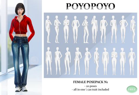 [poyopoyo] Female Posepack n1 | PoyoPoyo on Patreon Sims 4 Traits, Cc Sims4, Female Pose, Pelo Sims, Graduation Poses, Sims 4 Body Mods, Sims 4 Cc Folder, Sims 4 Cas, Ts4 Cc