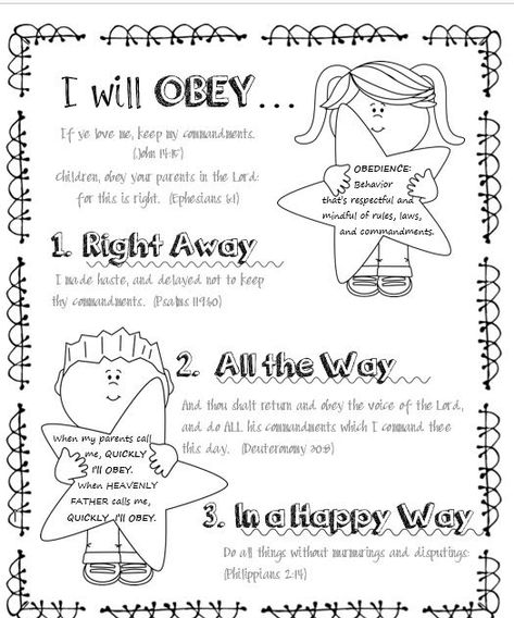 LDS PRIMARY SUNBEAM LESSON: I Can Be Obedient (Coloring Page) Preschool Bible Lessons, Bible Activities For Kids, Hidden Agenda, Preschool Bible, Primary Lessons, Bible Study For Kids, Bible Crafts For Kids, Sunday School Activities, Bible Coloring Pages