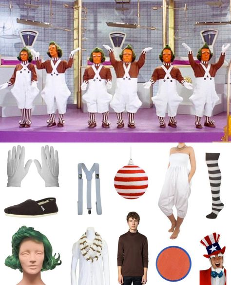 Oompa-Loompa Costume | Carbon Costume | DIY Dress-Up Guides for Cosplay & Halloween Oompa Loompa Costume Women, Ompa Lumpa Costume, Diy Willy Wonka Costume, Diy Oompa Loompa Costume, Umpa Lumpa Costume, Oompa Loompa Willy Wonka, Oompa Loompa Costume, Willy Wonka Halloween, Wonka Costume