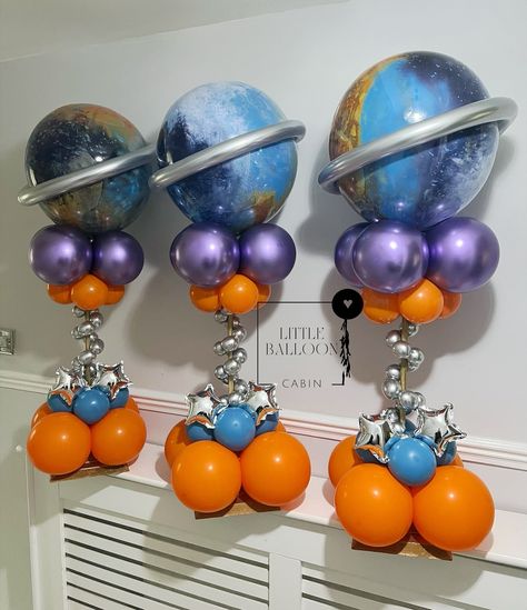 Little Balloon Cabin | How cool are these custom planet centrepieces for a HOME inspired birthday party🪐✨🛸 #westmidlandsballoons… | Instagram Galaxy Balloons, Planet Birthday, Neptune Planet, Balloon House, Balloon Frame, Galaxy Theme, New Business Ideas, Space Party, Balloon Decor