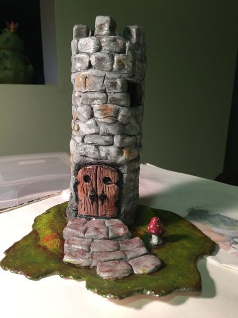 Clay Castle | Middle School Art Castle Clay Sculpture, Fairy House Sculpture, Polymer Clay Castle, Ceramic Castle, Clay Castle, Castle Ceramic, Clay Fairy, Clay Fairy House, Pottery Houses