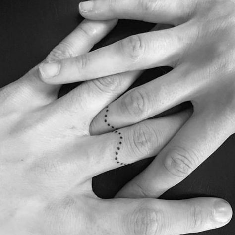 Soulmate wedding ring tattoo Wedding Ring Tattoos For Couples, Ring Tattoos For Couples, Soulmate Tattoo, Engagement Tattoos, Wedding Ring Finger Tattoos, Wedding Ring Tattoos, Marriage Tattoos, Couple Tattoo Ideas, Finger Tattoos For Couples