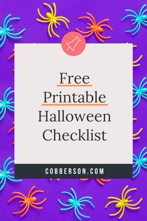 Every year, after Halloween (or really, every holiday) has passed, I suddenly get all these ideas for fun things we should do next year. Enter the Halloween checklist. Halloween Checklist, Checklist For Kids, Halloween Bucket List, Free Printable Halloween, Ideas For Fun, Family Command Center, Todo List, Printable Halloween, Command Center