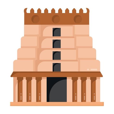 Sree Indian Temple Hindu Temple Illustration, Temple Illustration Indian, Temple Drawing Indian Simple, Temple Vector Illustration, Temple Illustration, Temple Wallpaper, Clay Jars, Jars Ideas, Temple Drawing