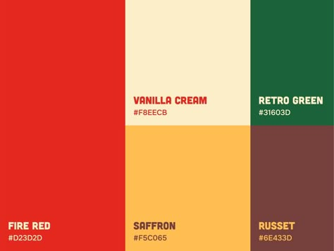 Ramen Color Palette, Diner Color Palette, Alt Color Palette, Red And White Colour Palette, Yellow And Red Color Scheme, Theater Color Palette, Primary Color Combinations, Five Color Palette, Red Palette Colour Schemes