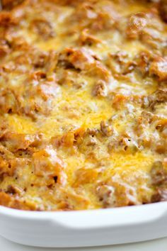 Casseroles With Tortilla Chips, Frito Recipes Ground Beef, Recipes W Hamburger Meat, Doritos Enchilada Casserole, Dinner Ideas With Tortilla Chips, Tortilla Chips Recipe Ideas, Tortilla Chip Enchilada Casserole, Ground Beef Tortilla Chip Casserole, Tortilla Chip Recipes Dinners