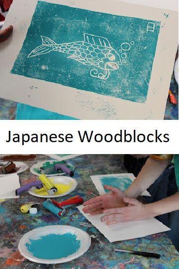 Best Art Projects For Elementary, Elementary Classroom Art Projects, Culture Art Projects For Kids, Japanese Art Projects For Kids, Japanese Art For Kids, Asia Activities For Kids, Asian Crafts For Kids, Cultural Art Projects For Kids, Ocean Art Kids