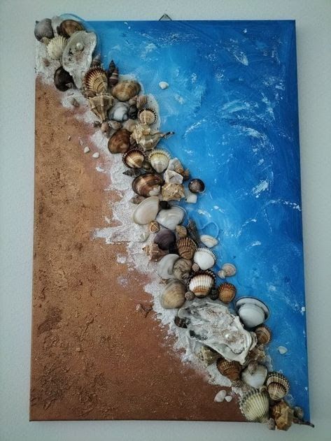 Unicornhouse, you have a good eye - unicornhouse63@gmail.com - Gmail Stensil Bunga, Seni Resin, Kitchen Designs Ideas, Seashell Art Diy, Ocean Art Painting, Beach Art Painting, Art Coquillage, Beautiful Kitchen Designs, Seashell Painting