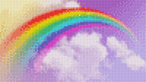 Rainbowcore Aesthetic, Kidcore Wallpaper, Rainbow Cross Stitch, Stitch App, Computer Backgrounds, Rainbow Aesthetic, Rainbow Wallpaper, Cross Stitch Pictures, Header Banner