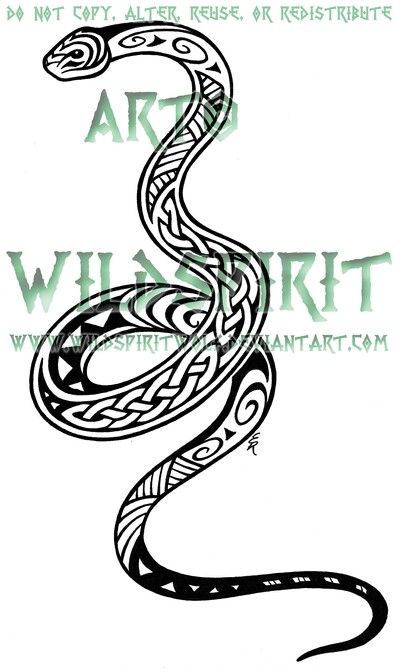 Irish Celtic Tattoos, Tattoo Snake, Tier Tattoo, Serpent Tattoo, Maori Tattoos, Maori Tattoo Designs, Snake Tattoo Design, Mermaid Tattoos, Celtic Tattoos