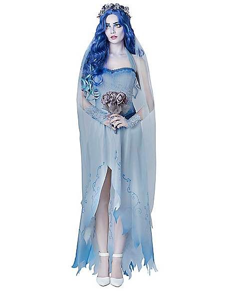 Emily Costume Corpse Bride, Emily From Corpse Bride Costumes, Cute Corpse Bride Costume, Emily Corpse Bride Costume Dresses, Diy Corpse Bride Costume, Victor Corpse Bride Cosplay, Emily Corpse Bride Costume, Emily Costume, Corpse Bride Emily Cosplay