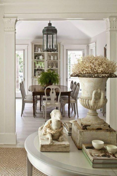 classic french provincial dining room with beige colour palette French Country Dining Room Decor, French Country Dining Room, French Country Bathroom, Country Dining Rooms, French Country Dining, French Country Bedrooms, French Country Kitchens, The Dining Room, French Country House