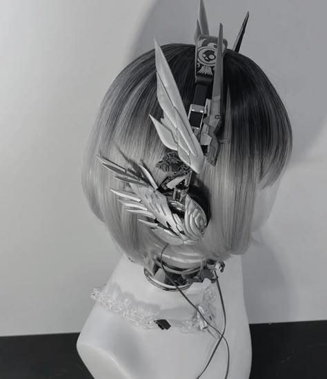 Cyberpunk Head Accessories, Mech Headphones, Cybercore Headphones, Cyberpunk Headpiece, Angel Headphones, Gundam Headphones, Cyberpunk Headphones, Mecha Headset, Mecha Helmet