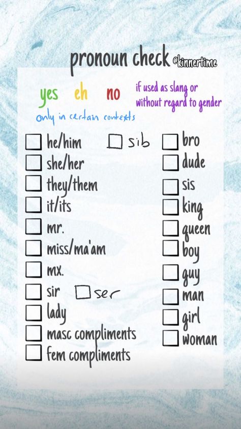 Pronoun Check, Personality Chart, About Me Template, Character Sheet Template, Gender Pronouns, Gender Binary, Me Personally, Gay Memes, Story Games