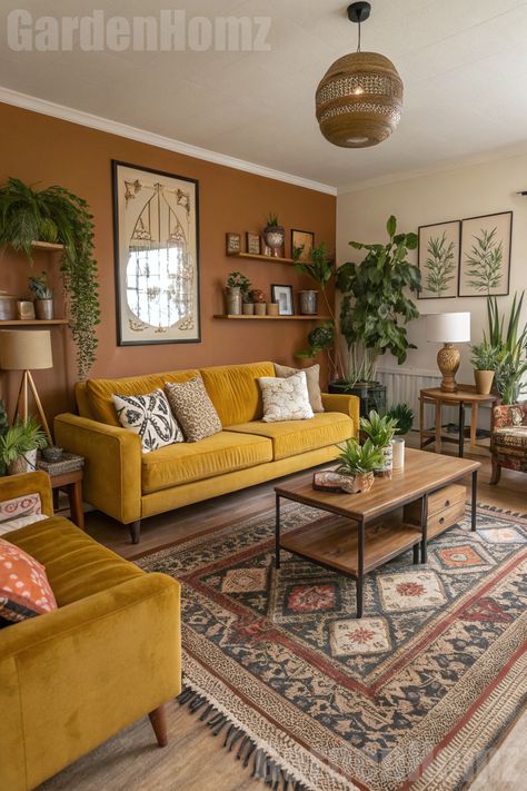 Learn the secrets to recreating the ultimate 70s living room,  #70sDecor #RetroLivingRoom #GroovyVibes #VintageHome #FlowerPower #HomeDecor #InteriorDesign #SeventiesStyle #MidCenturyModern #HomeInspo🌼✌️ 70’s Decor, 70s Living Room, Retro Living Rooms, Seventies Fashion, Midcentury Modern, Flower Power, Vintage House, Interior Design, Living Room