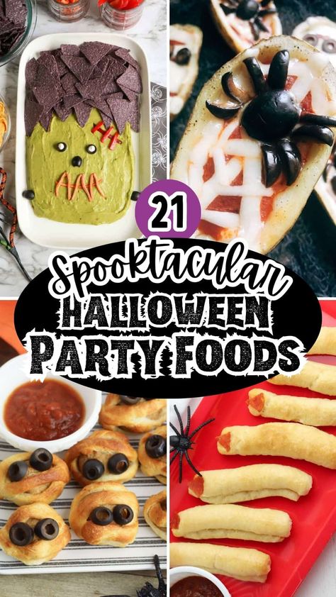 Planning your next Halloween party and looking for the perfect Halloween party food? Look no further! We've cooked up a collection of the best Halloween finger food recipes, appetizers,� and spooky snacks that are sure to fright and delight. Food Recipes Appetizers, Halloween Finger Food, Apple Bites Recipe, Halloween Party Foods, Halloween Sandwiches, Halloween Party Menu, Pumpkin Fluff Dip, Best Halloween Party, Halloween Finger