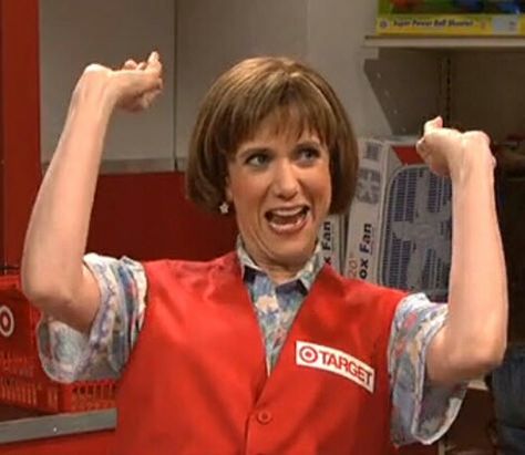 kristen wiig as target lady. Snl Characters, Target Lady, Time Change, Kristen Wiig, Teacher Memes, Snl, Saturday Night Live, School Humor, Teacher Humor